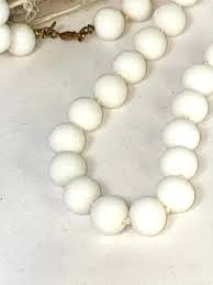 Vintage Monet White Glass Bead Necklace Estate Costume Vintage Jewelry - Etsy