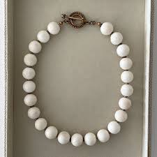 Jewelry | Cream Natural Coral Brass Beads Necklace | Poshmark