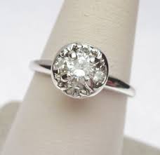 14 Kt Cluster Head 0.50 Ctw Diamond Soitaire Engagement Ring ...