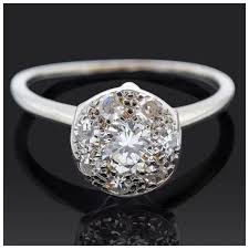 Vintage 14K White Gold 0.86 TCW Diamond Band Ring Size 8 ...