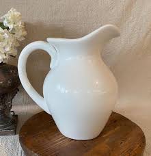 Vintage White Peppertree Tabletops Porcelain Pitcher - Etsy