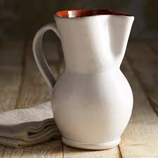 Shop White Terra Cotta Sangria Pitcher Online | La Tienda