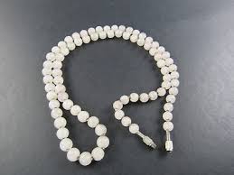 VINTAGE POLISHED STONE BEADS NECKLACE 23" (D7) | eBay