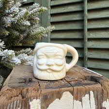 Vintage Mini White Santa Mug - Vintage Santa Mug - Mini ...