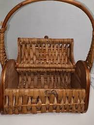 Vtg Basket Purse Handbag Works Did Some Repair on Handle was ...