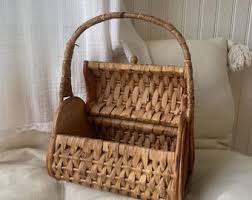 Vintage Basket Purse Top Handle Bag - 70s - Etsy