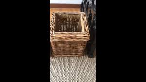 Set of 2 Rattan Planter Baskets For Sale at 1stDibs