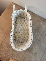 Vintage White Wicker Rattan Christmas Santa Sleigh Sled 10" L x 3.5" W x 4" H | eBay