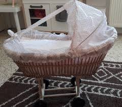 Old Wicker Doll Cradle, Wicker / Rattan Basketry, Doll ...