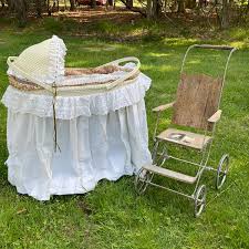 G1094 Antique Baby Stroller with Vintage Bassinet ...
