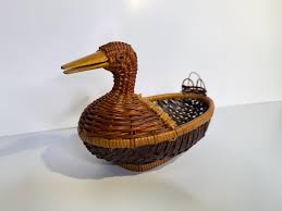 Wicker Duck Basket - Etsy