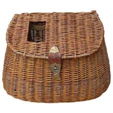 Similar Items to Antique Wicker Fishing Creel ~ Early 1900s Superb