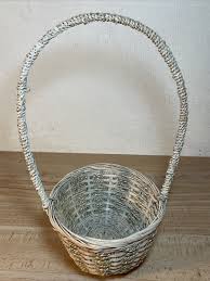Vintage Oval Wicker Woven Fruit Flower Basket Gathering ...
