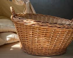 Large Wicker Laundry Basket, Toy Storage Basket, Oval Wash ...
