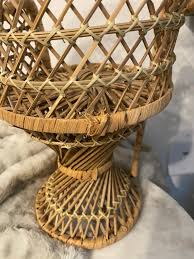 Vintage Peacock Chair Wicker Plant Stand - Etsy
