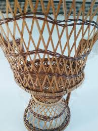 Vintage Wicker & Rattan Peacock Chair - Etsy