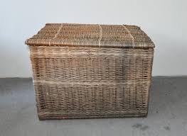 Large Vintage Basket with Lid, 1940s for sale at Pamono