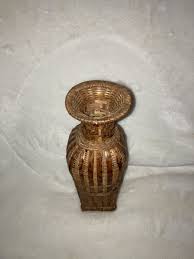 Vintage Woven Wicker Vase Basket Boho Home Decor Bohemian | eBay Australia