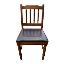 Faux Bamboo Desk Chair by Dixie - Vintage Henry Link Bali Hai Style Brown Wood & Black Vinyl Hollywood Regency Coastal Furniture - Etsy