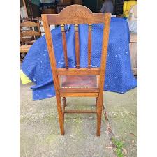 Vintage Mid-Century Oak Single Chair | Chairish