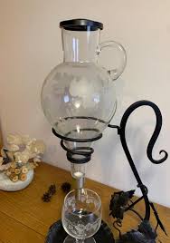 Vintage Etched Glass Wine Decanter Dispenser With Wrought Iron Stand - Etsy Canada