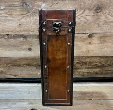 Medieval Wood Wine Box, Carrier With Swing & Brass Clasp, 14" - Etsy