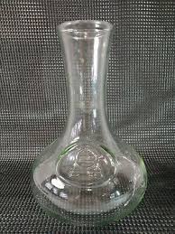 Vintage Green Tint Wine Decanter Glass Embossed Whiskey Barrel 8" | eBay