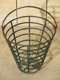 Pair of vintage golf ball baskets - green petite
