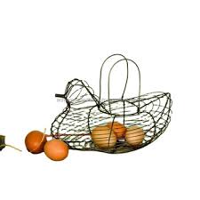 Farmhouse Kitchenware Metal Basket Solid Iron Egg Holder for ...