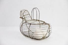 Wire Egg Basket Vintage | Brass Bird Design – Debra Hall ...