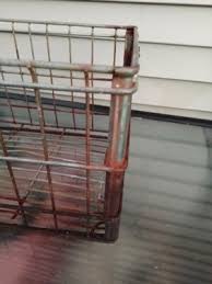 Vintage Shamrock Foods Metal Wire Galvanized Storage Milk ...