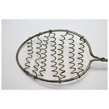 Vintage Wire Frying Spoon Spatula with Wood Handle. For Sale at Ruby Lane