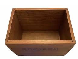 Vintage Antique Handmade Wooden Recipe Box | eBay