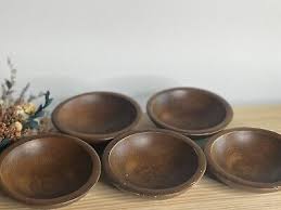 Vintage MCM Wood Bowls Hand Turned Salad Bowls Made in USA 5 | eBay
