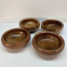 4 Dansk Wood Bowls / Mid Century Modern 6" Dansk Philippines JHQ Jens Quistgaard | eBay
