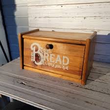 Large Wooden Vintage Bread Box - Vintage Drop Lid Bread Box - Handmade Bread Storage - Antique Bread Box - Light Wood Bread Box - Etsy