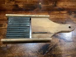 Vintage Farmhouse Wood Potato Krinkle Slicer - Etsy