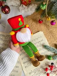 Crochet Pattern Christmas Nutcracker Gnome, Winter Gnome ...