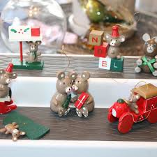 Vintage Handpainted Wooden Noel Teddy Bear Mice Mouse ...