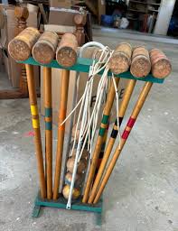 Vintage Small Croquet Set Lawn Game w/ 2-3/4" Wood Balls - Child's?? | eBay
