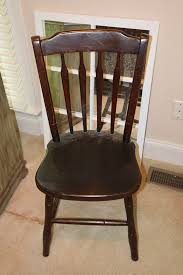 Vintage Wooden Desk Chair – 16" W x 17" D x 34" H – Simple Spindle Bac – Craze Furniture and Antiques