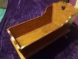 Vintage Well Made Wooden Portable Newborn Baby Cradle Rocker Crib 23"x13'Tx13" | eBay