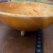 Vintage Footed Wooden Dough Bowl by Craftwood Co. Kittery Maine, USA - Primitive Kitchen Treenware 14" Bread Bowl - Etsy Canada