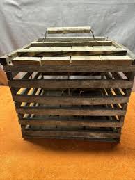 X•Antique Original Wooden Chicken Egg Crate With Lid By ...