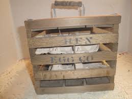 Small Antique Egg Crate " HEN EGG CO. " Sample - Holds 18 ...