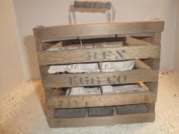 Small Antique Egg Crate " HEN EGG CO. " Sample - Holds 18 ...