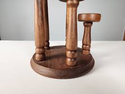 Vintage Wooden Handmade Multi Tier Candle Holder With Cut Glass Votive Cups - Etsy