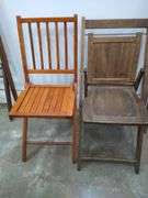 Vintage 5 wood folding chairs,1 REO local Union chair - Lil Dusty Online Auctions - All Estate Services, LLC
