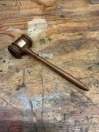 Vintage 10" Wood Judge's Gavel Hammer Mallot Newt Gingrich ...