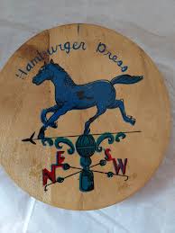 Vintage Wooden Hamburger Press Horse Weathervane Design ...